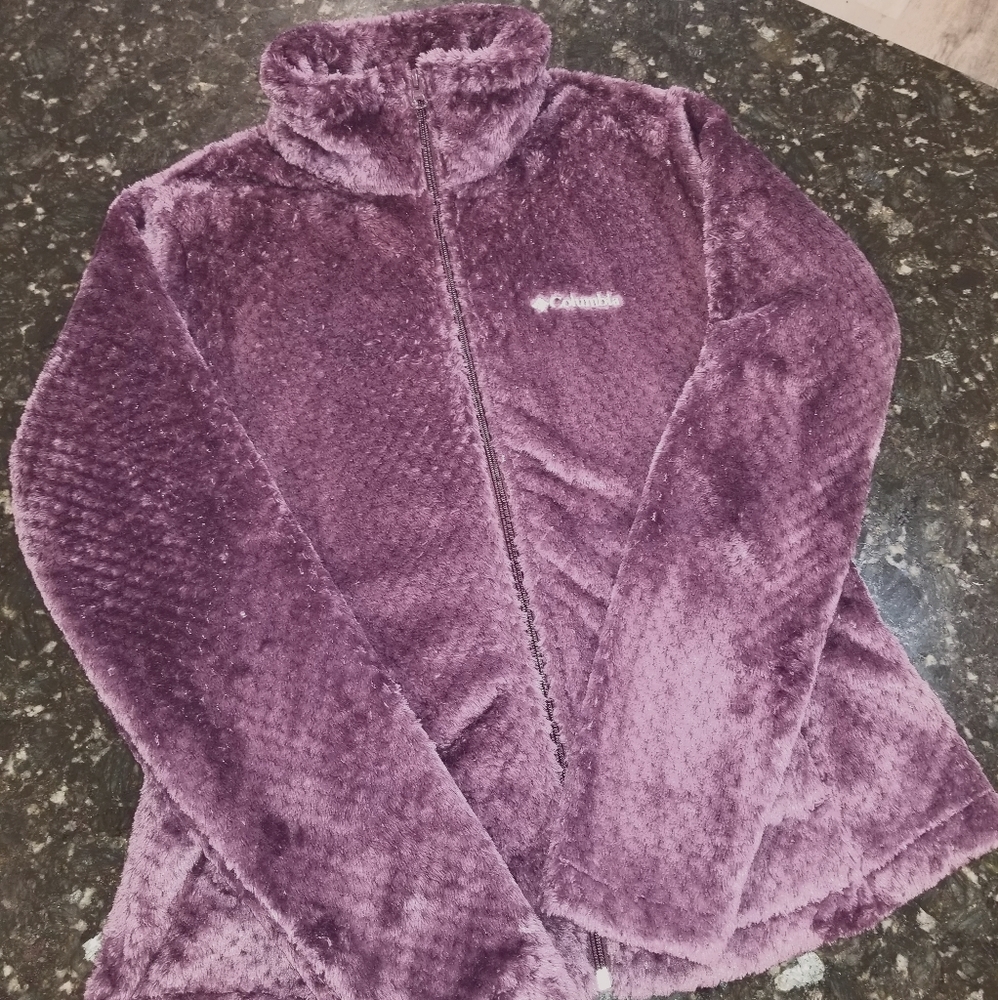 Columbia Fleece Womens Purple Size Med